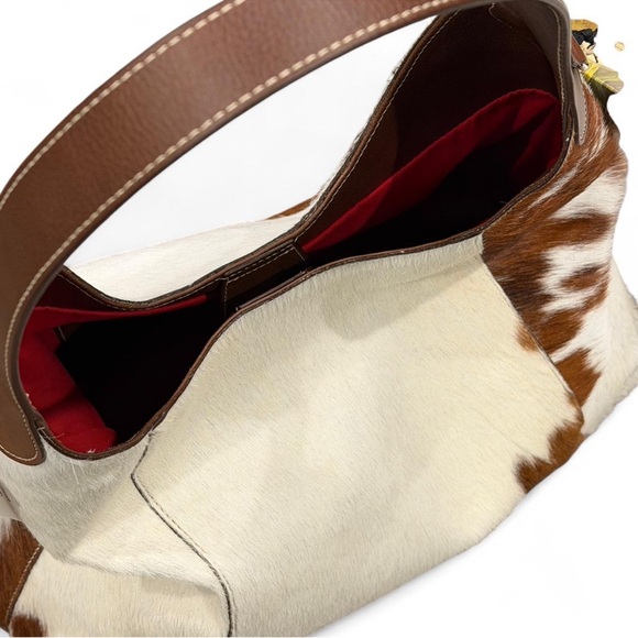 NWT Viral Cavalcanti Cowhide/Calf Hair Leather Hobo Shoulder Bag - Picture 7 of 10
